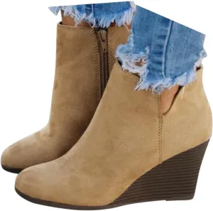 Ankle Boots for Women, Womens Cowboy Boots Low Heel Pointed Toe Retro Cowgirl Boots Chunky Heels Zipper Short Boots
