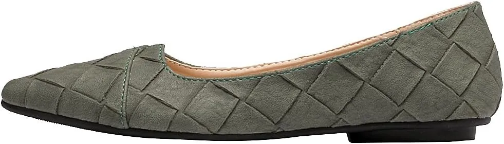 ANUFER Womens Pointed Toe Ballerinas Lightweight Flat Pumps