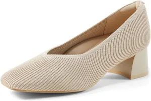 Arromic Women's Pumps Closed Toe Chunky Block Square Toe Low Heels Work Shoes Casual Daily Wear