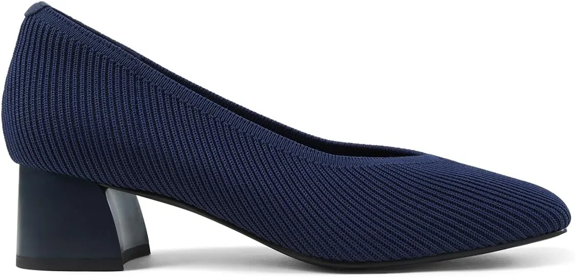 Arromic Women's Pumps Closed Toe Chunky Block Square Toe Low Heels Work Shoes Casual Daily Wear