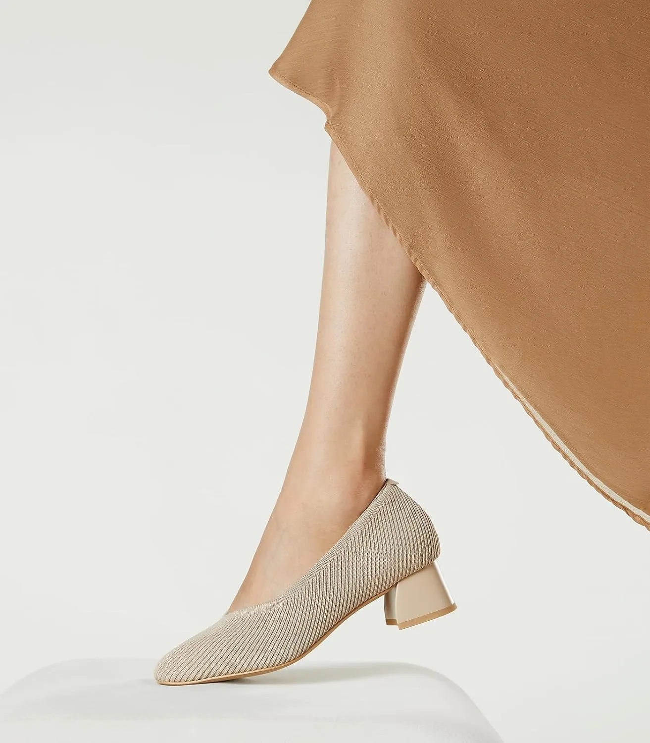 Arromic Women's Pumps Closed Toe Chunky Block Square Toe Low Heels Work Shoes Casual Daily Wear