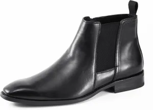 Asher Green AG2632 - Men's Dress Boots - Designer Vintage Genuine Leather Boots for Men - Formal Perforated Wingtip, Double Gore, Chelsea Boots