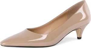 AUMOTED Women's Shoes Low Heels Square Toe Kitten Heel Daily Pumps 2 Inch Dressy Shoes
