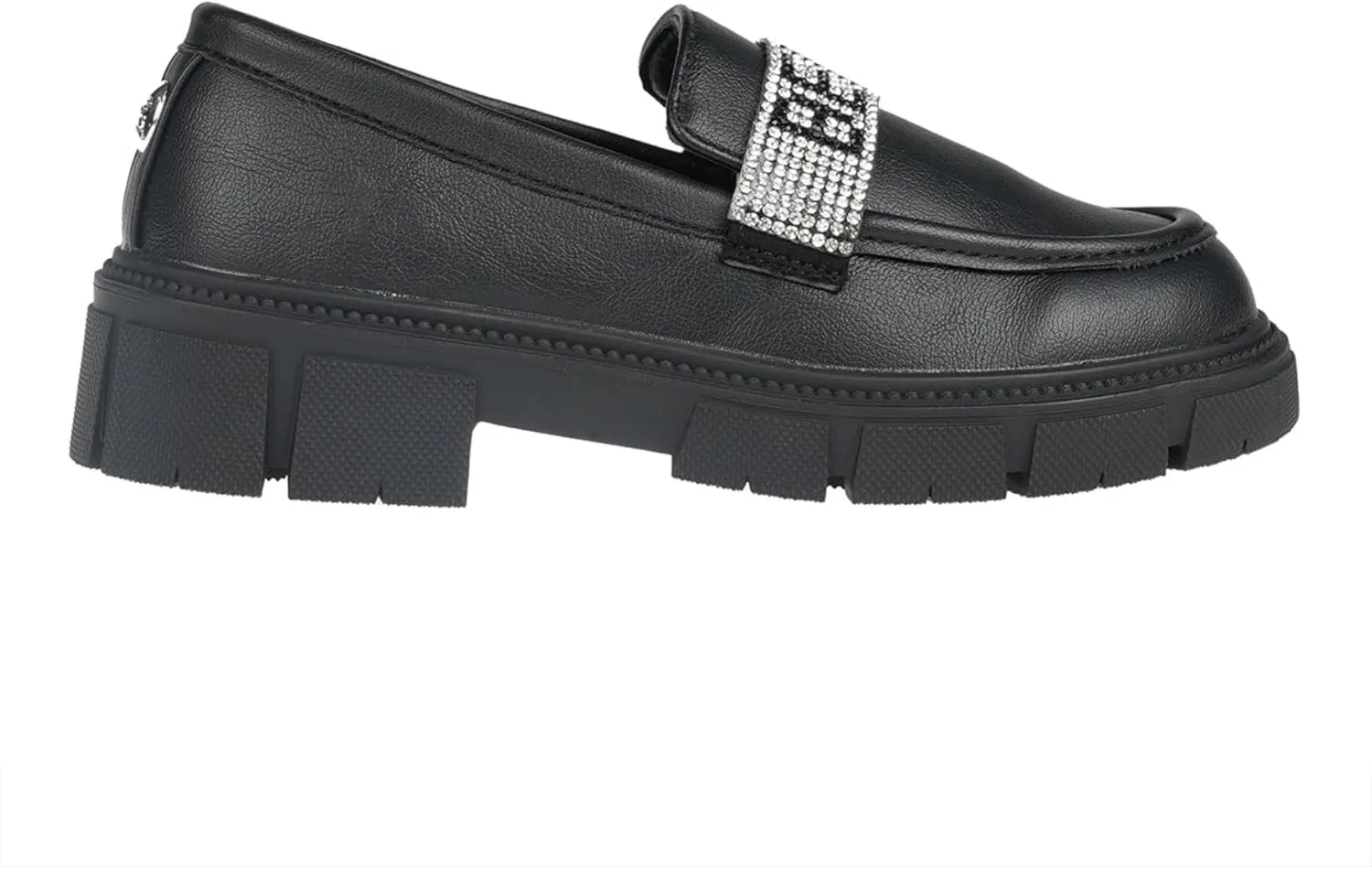 bebe Girl's Mary Jane Loafers Patent Platform Casual Black Uniform Shoes for Girls - Kids School Shoes Little Kid/Big Kid
