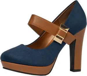 Boots for Women Ankle Booties Ankle Strap Loafers Pointed Toe Platform Chunky Heel Lightweight Comfort Booties Slip on Ladies Fall Boots Dressy Retro Classic Boot