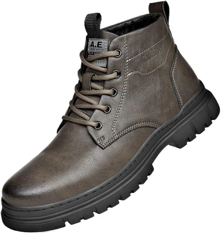 Business Casual Men's Brogue Shoes Full-Grain Leather Upper with Cushioned EVA Midsole and Flexible TPR Outsole