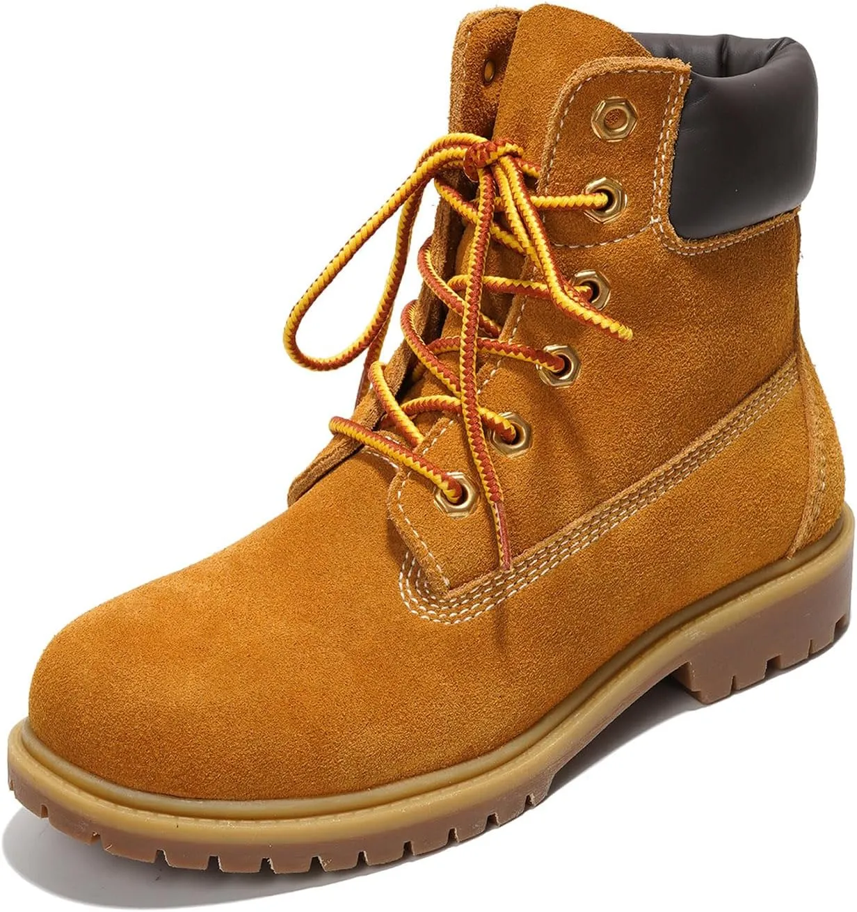 Cape Robbin Cow Suede Leather Slip-Resistant Ankle Boots Womens - Lace-Up Combat Boots - Water-Resistant Fall Moto Boots, Womens Winter Combat Boots (Alecia.A)