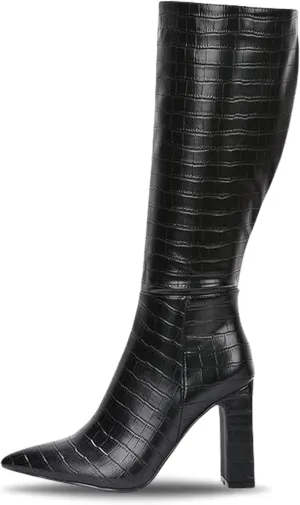 Cape Robbin Women's Mid-Calf Boots - Chunky Block Heel Ankle Booties (SayWhat-2)