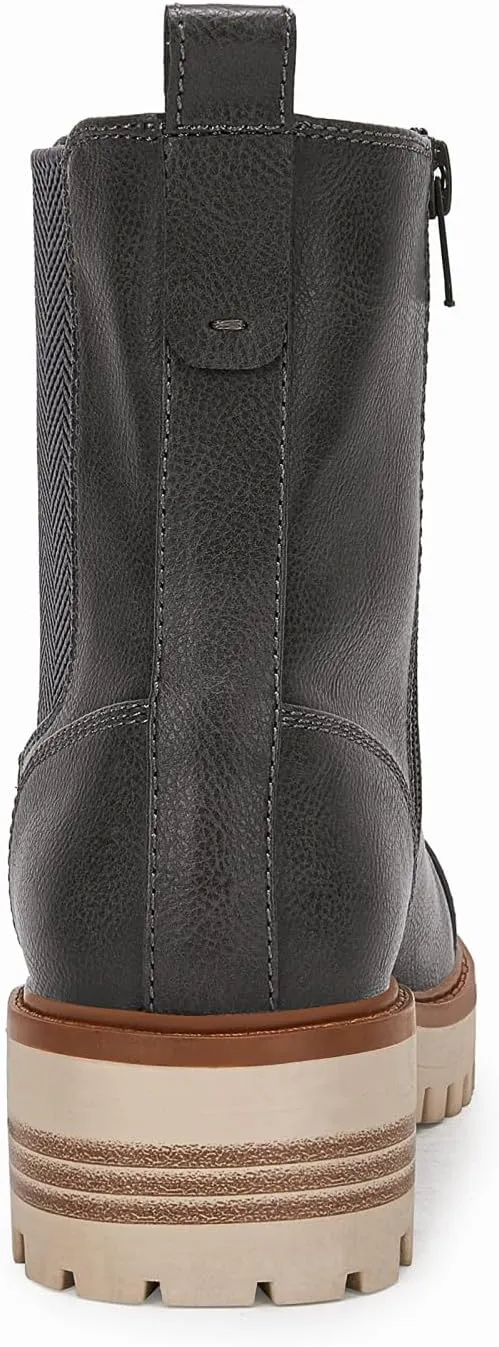 Coutgo Women's Lug Sole Platform Chelsea Boots Chunky Block Heel Zipper Ankle Booties