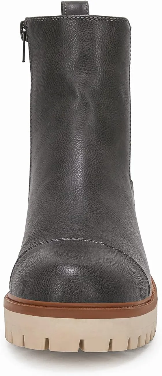 Coutgo Women's Lug Sole Platform Chelsea Boots Chunky Block Heel Zipper Ankle Booties