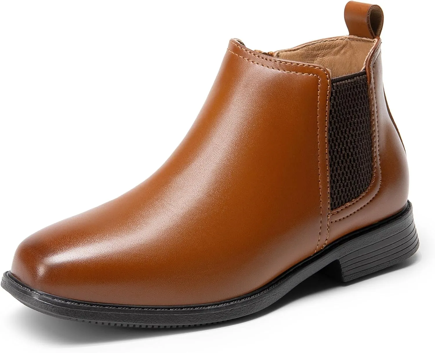 DREAM PAIRS Boys Chelsea Boots Side Zipper Classic Dress Boots for Kids
