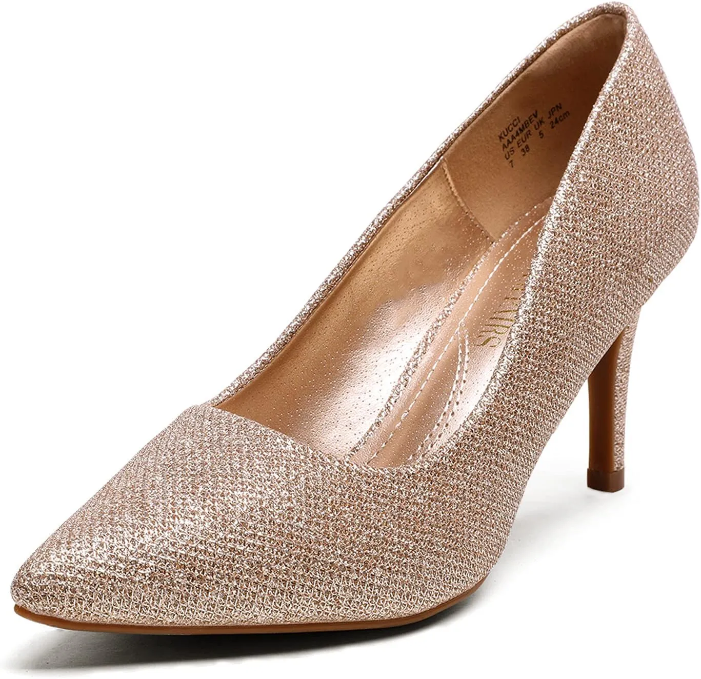 DREAM PAIRS Women's High Stiletto Heels Closed Pointed Toe Dress Pumps Shoes for Wedding Work Office Business, 3 Inches