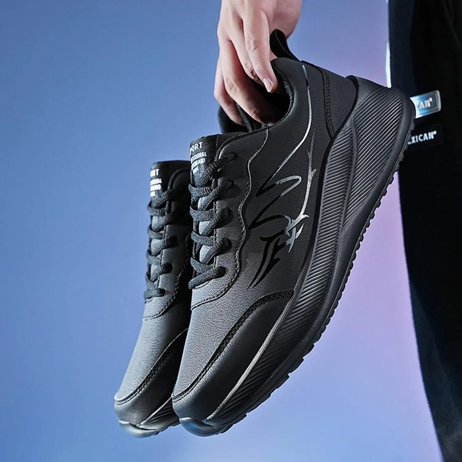 Fashion Men Sports Shoes Flat Thick Bottom Non Slip Lace Up Upper Comfortable Sneaker Shoes for Men Fashion