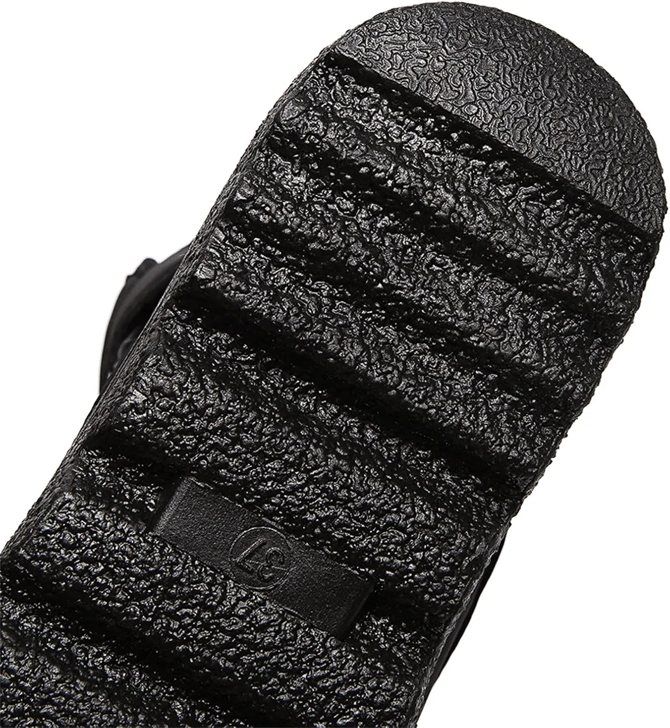Fleece Lined Thick Mid-Calf Snow Boot for Women Outdoor Hiking Waterproof Cotton Chunky Heel Flat Boot with Buckle
