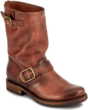 Frye Veronica Short Boots for Women Made from Full-Grain Leather with Antique Metal Hardware, Goodyear Welt Construction, and Rubber Lug Soles  6  Shaft Height