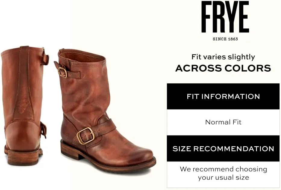 Frye Veronica Short Boots for Women Made from Full-Grain Leather with Antique Metal Hardware, Goodyear Welt Construction, and Rubber Lug Soles  6  Shaft Height