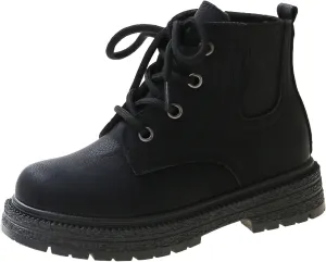 Girls Boots Ankle Boots Low Heels Booties with Side Zipper/Lace up Girls Ankle Boots Size 2 3 4 5 6 7 8
