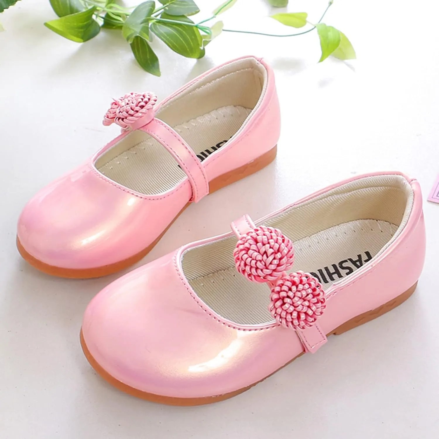 Girls Dress Shoes Mary Jane Pumps Leather Princess Shoes for Girls Wedding Part𝐲 Flower School Shoes Ballet Flat𝐬