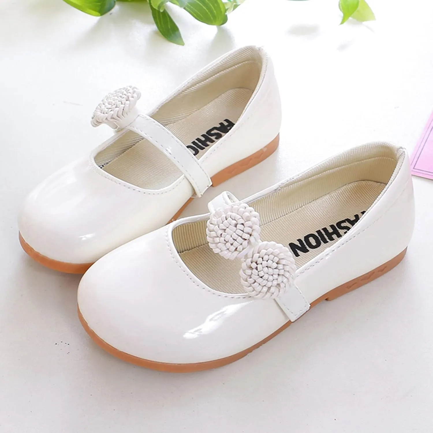 Girls Dress Shoes Mary Jane Pumps Leather Princess Shoes for Girls Wedding Part𝐲 Flower School Shoes Ballet Flat𝐬