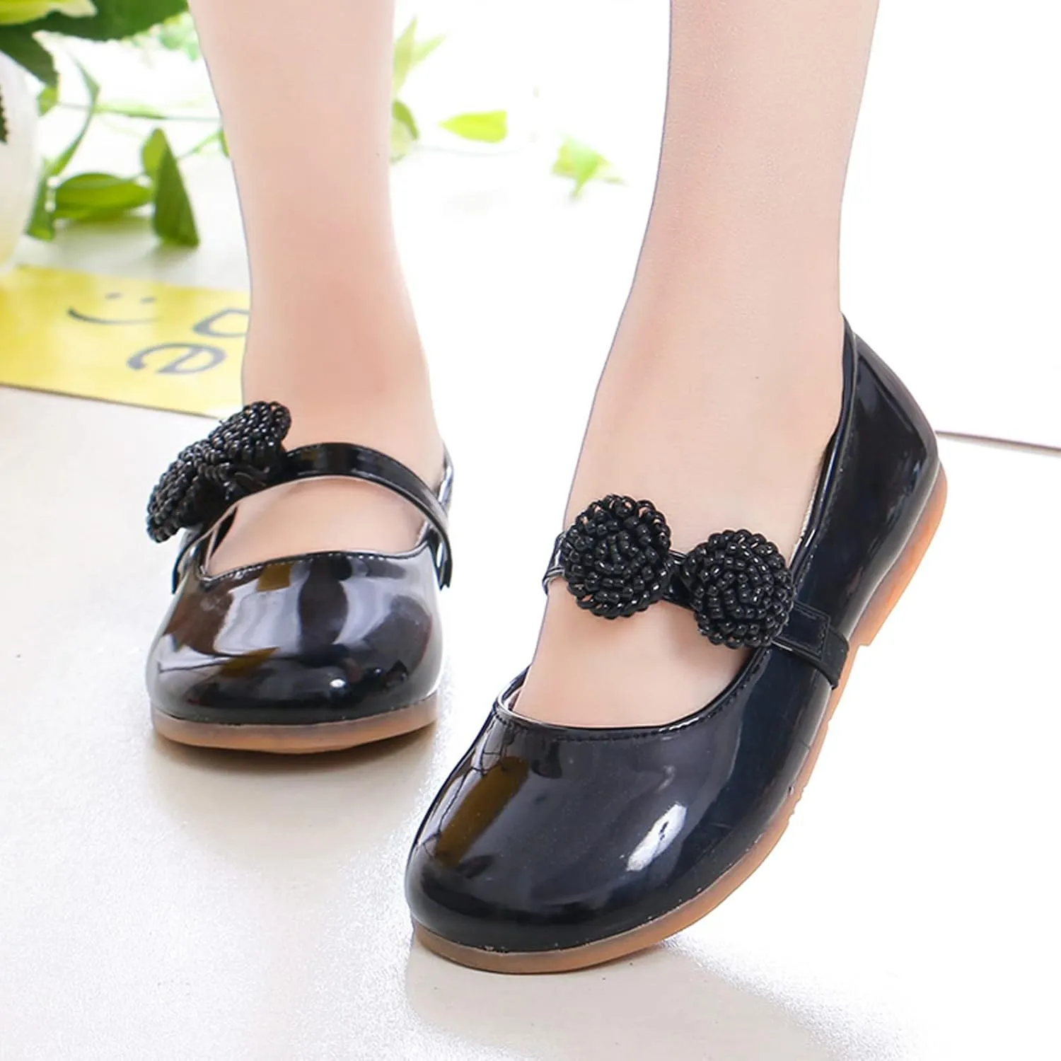 Girls Dress Shoes Mary Jane Pumps Leather Princess Shoes for Girls Wedding Part𝐲 Flower School Shoes Ballet Flat𝐬