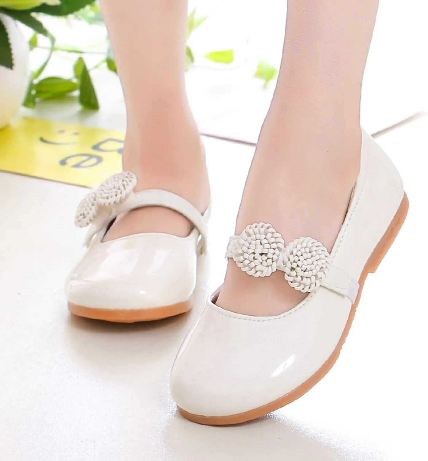 Girls Dress Shoes Mary Jane Pumps Leather Princess Shoes for Girls Wedding Part𝐲 Flower School Shoes Ballet Flat𝐬