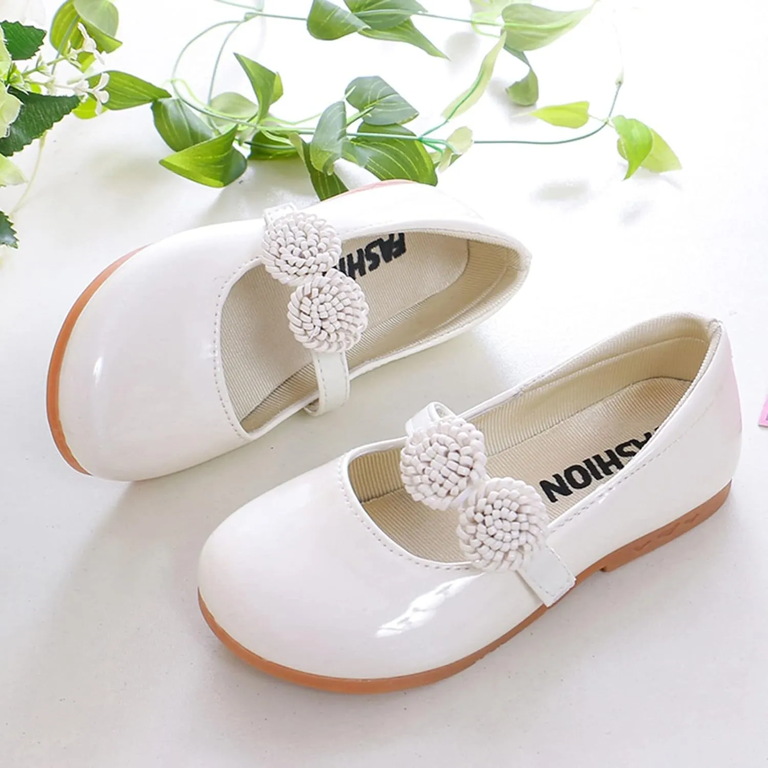 Girls Dress Shoes Mary Jane Pumps Leather Princess Shoes for Girls Wedding Part𝐲 Flower School Shoes Ballet Flat𝐬