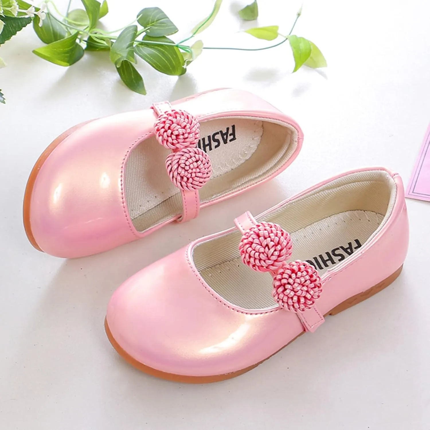 Girls Dress Shoes Mary Jane Pumps Leather Princess Shoes for Girls Wedding Part𝐲 Flower School Shoes Ballet Flat𝐬