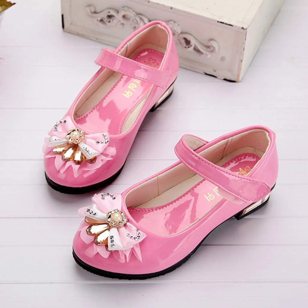 Girls Dress Shoes Mary Jane Shoes for Girls Low Heel Dress Shoes Party Wedding Flat for Little/Big Kids