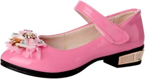 Girls Dress Shoes Mary Jane Shoes for Girls Low Heel Dress Shoes Party Wedding Flat for Little/Big Kids