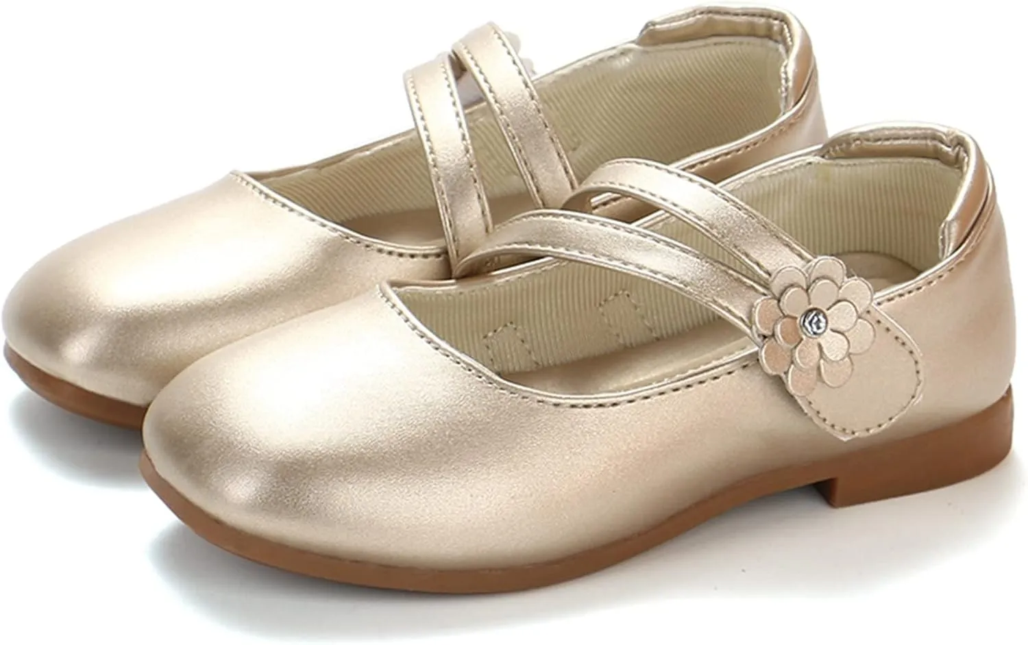 Girls Mary Jane Ballet Flats Flower Girl Dress Shoes Little Kids Flower Wedding Party Communion Shoes