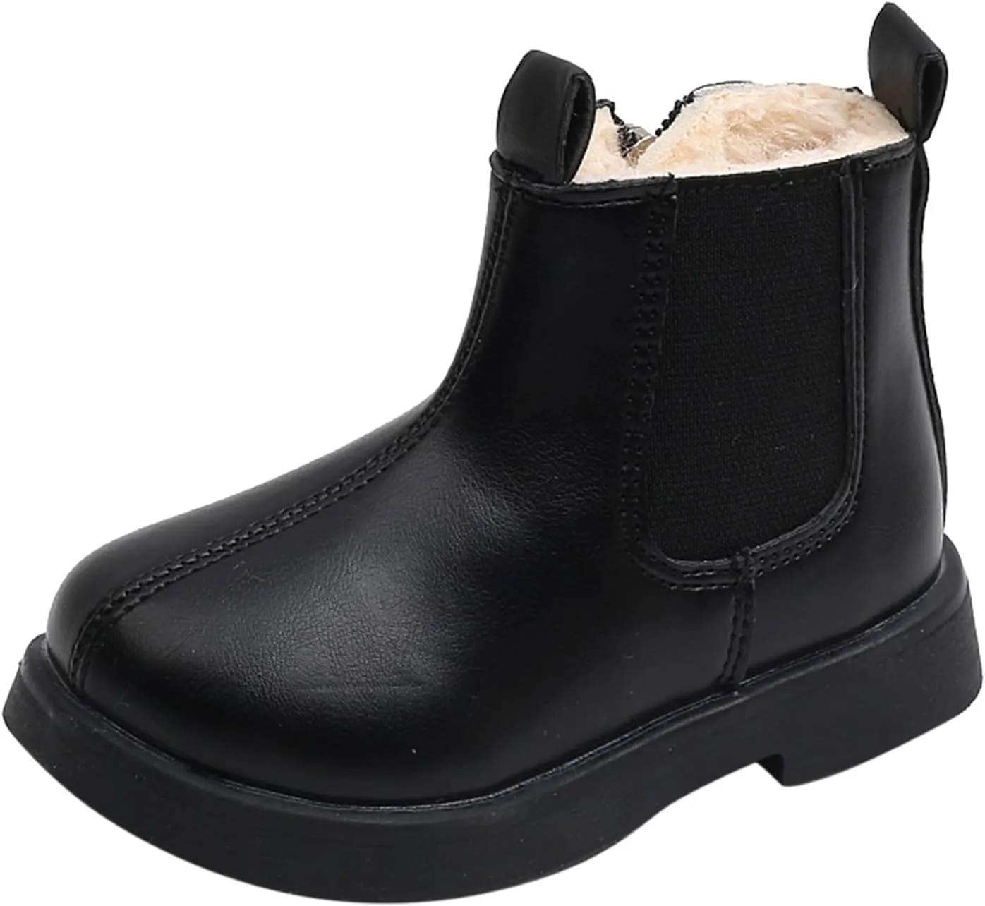 Girls Riding Boots Toddler Boots Boys And Girls Waterpoor Ankle Boots Side Zipper Water Proof PU Leather Fall Boots
