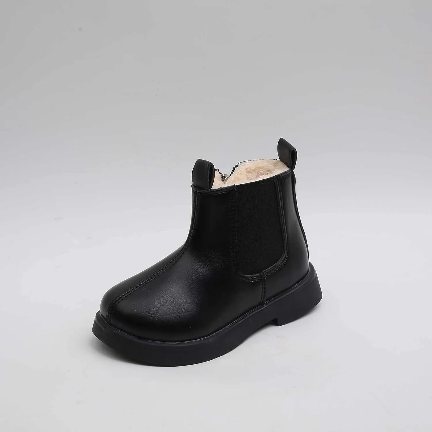 Girls Riding Boots Toddler Boots Boys And Girls Waterpoor Ankle Boots Side Zipper Water Proof PU Leather Fall Boots