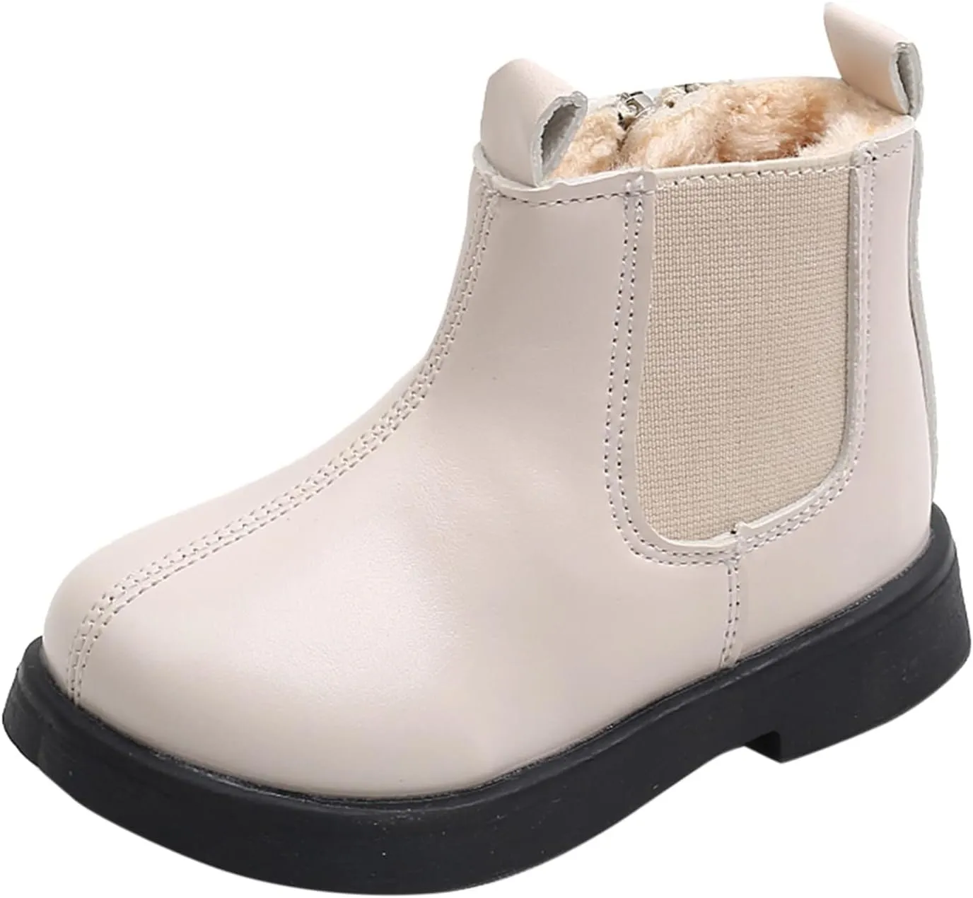 Girls Riding Boots Toddler Boots Boys And Girls Waterpoor Ankle Boots Side Zipper Water Proof PU Leather Fall Boots