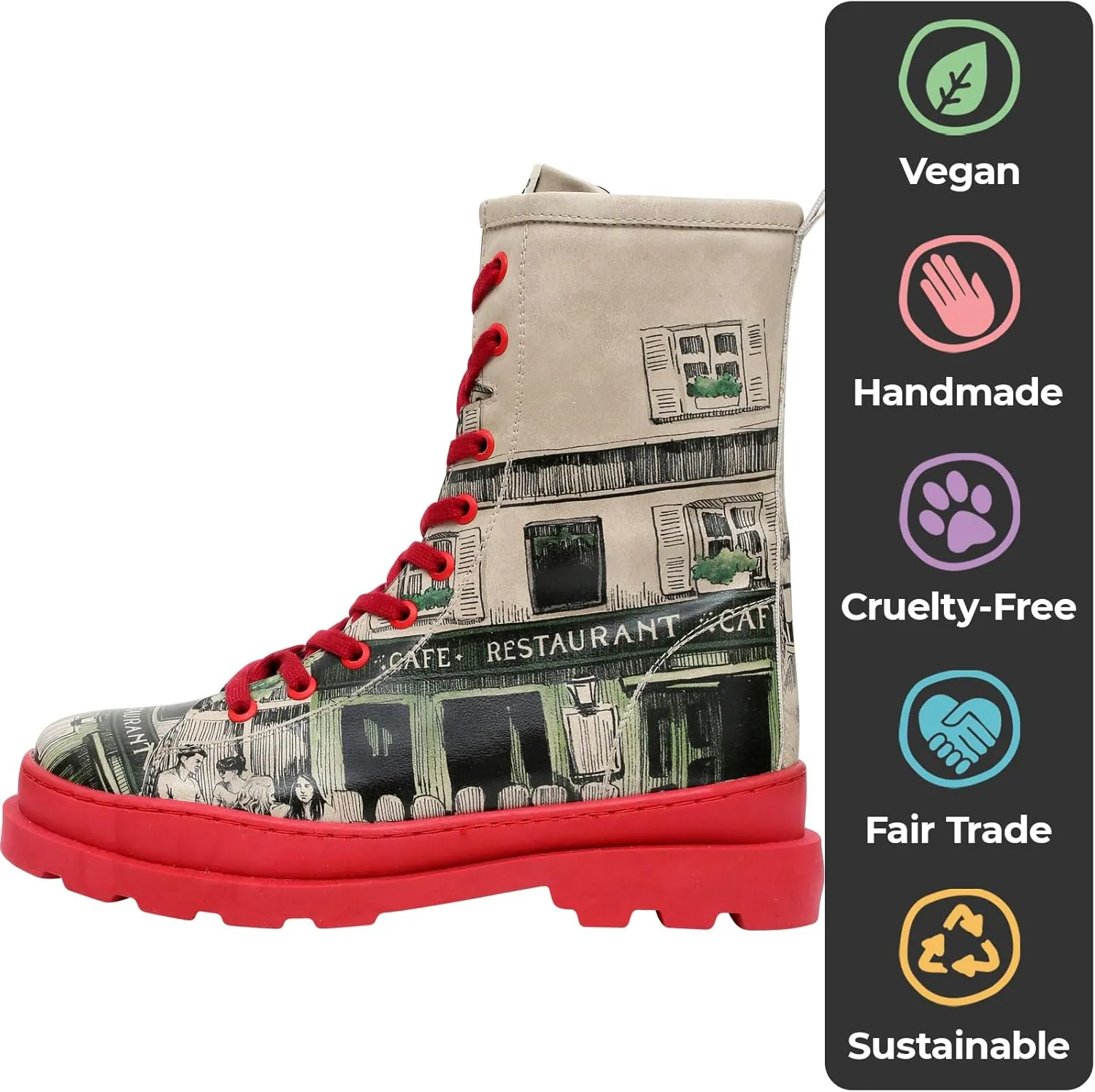 Gisele Boots for Women - Handmade and Vegan Leather Mid Calf Boots for Women,