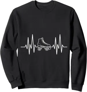 Heartbeat EKG Roller Skate Shoes Roller Skating Sweatshirt