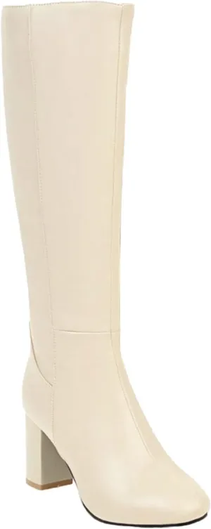 hlysgo Women's Vintage Fashion Long Boots Waterproof Full Zipper High Heeled Knee High Leather Boots