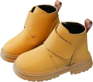 Infant Boots Boys Toddler Little Kid Warm Furry Winter Ankle Flat Snow Boot Snowproof Solid Color Leather Comfort Shoes