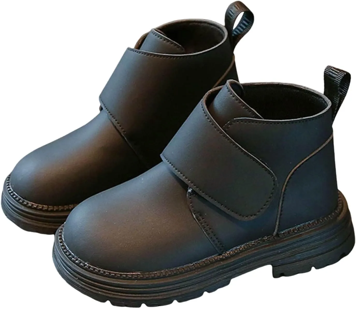 Infant Boots Boys Toddler Little Kid Warm Furry Winter Ankle Flat Snow Boot Snowproof Solid Color Leather Comfort Shoes