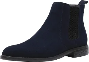 JIONS Mens Suede Slip On Chelsea Boots Lightweight Leather Casual Dress Ankle Boot A/Blue 46/11 M US