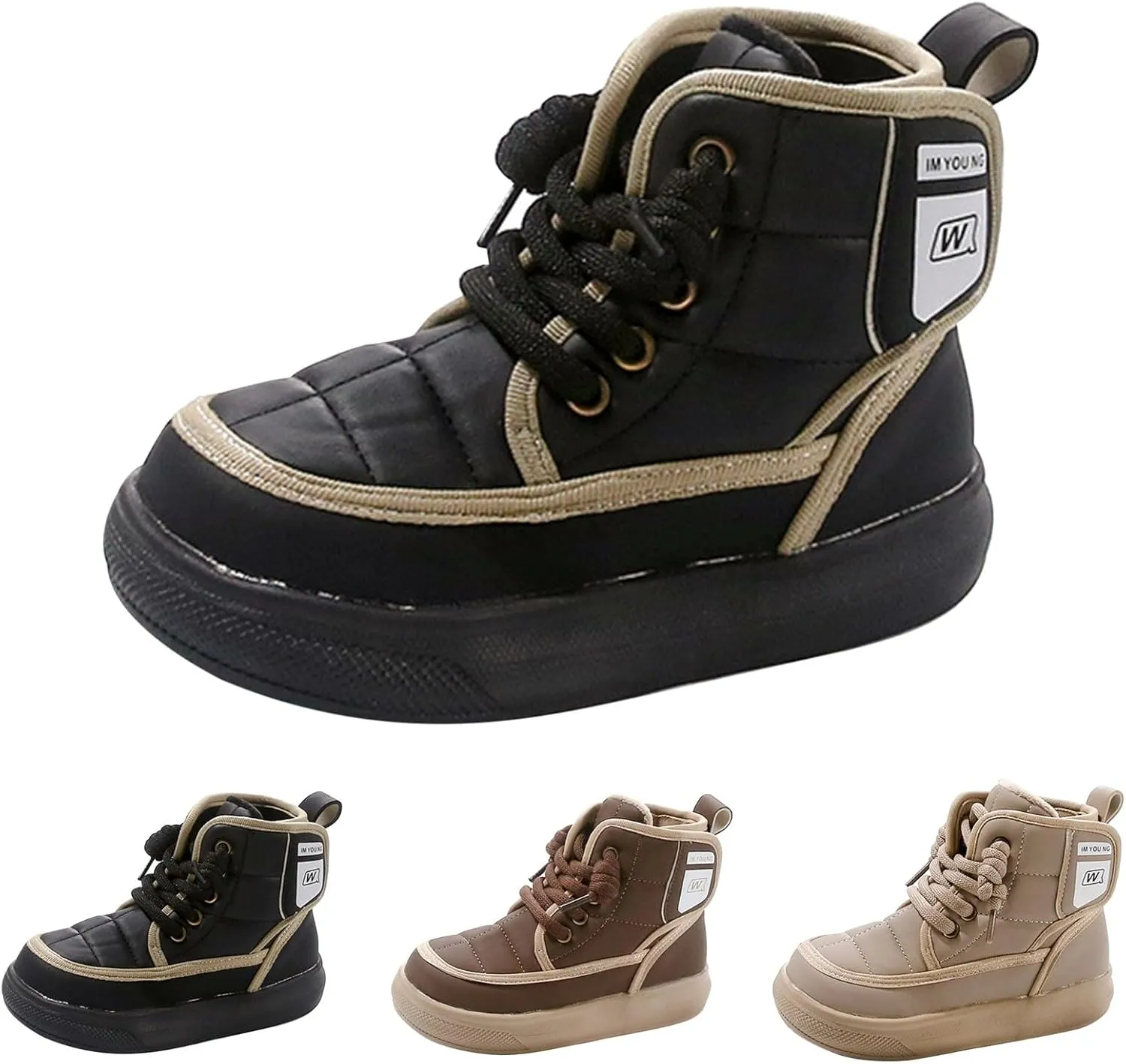 Kids Ankle Boots Boys And Girls Spring And Autumn Winter Fashion Thick Baby Cotton Boots Children's Two Walking Boot