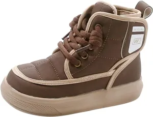 Kids Ankle Boots Boys And Girls Spring And Autumn Winter Fashion Thick Baby Cotton Boots Children's Two Walking Boot