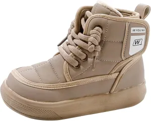 Kids Ankle Boots Boys And Girls Spring And Autumn Winter Fashion Thick Baby Cotton Boots Children's Two Walking Boot