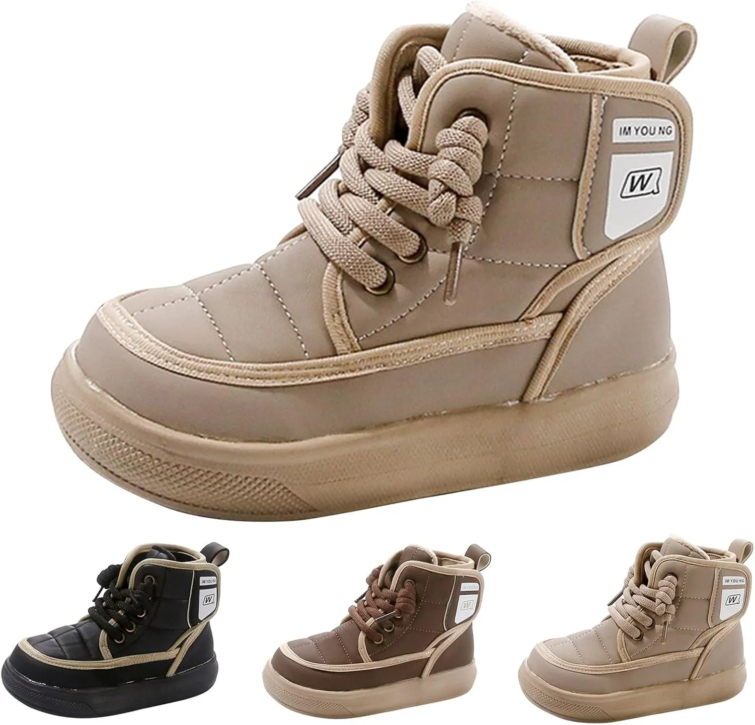 Kids Ankle Boots Boys And Girls Spring And Autumn Winter Fashion Thick Baby Cotton Boots Children's Two Walking Boot