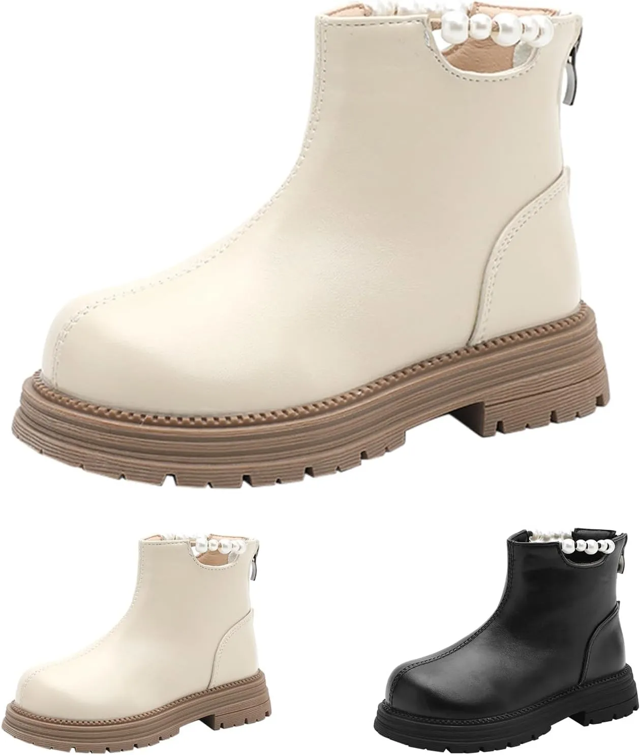Kids Ankle Boots Girls Spring Autumn Winter Children's Shoes Little Girls Temperament Beaded Princess Walking Boot