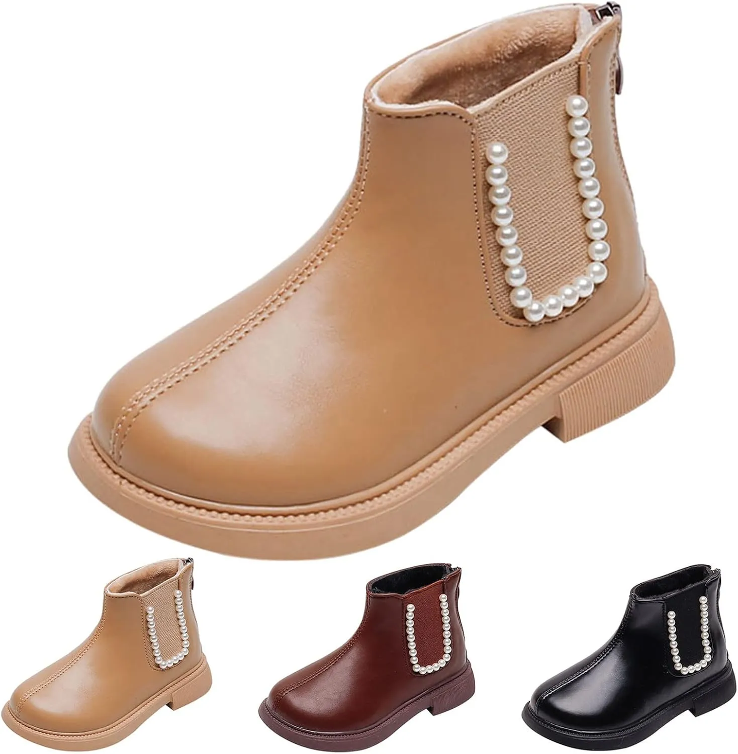 Kids Girls Ankle Bootie Fashion Winter Children Boots For Boys And Girls Flat Bottom Non Slip Classic Hiking Boots