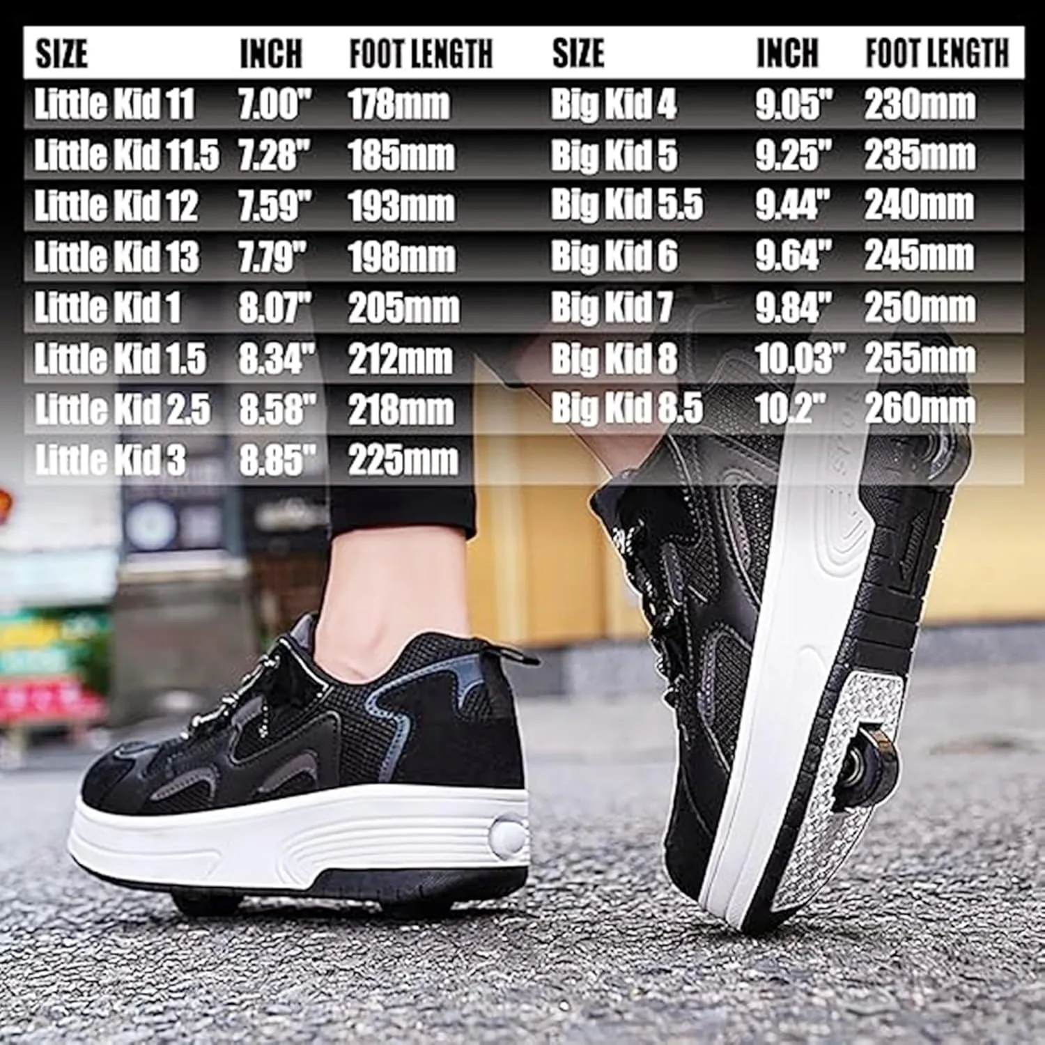 Kids Roller Skate Shoes with Wheels Roller Sneakers for Boys Girls Kids Deformation Wheeled Shoes ﻿