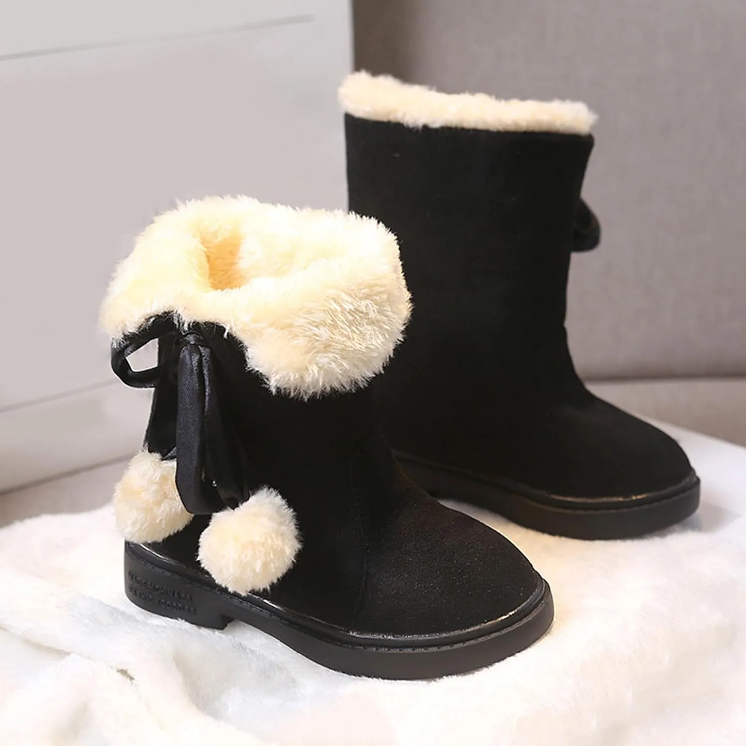 Kids Warm Winter Boots Boys Girls Winter Warm Waterproof Warm Snow Boots Classic Casual Walking Work Boots
