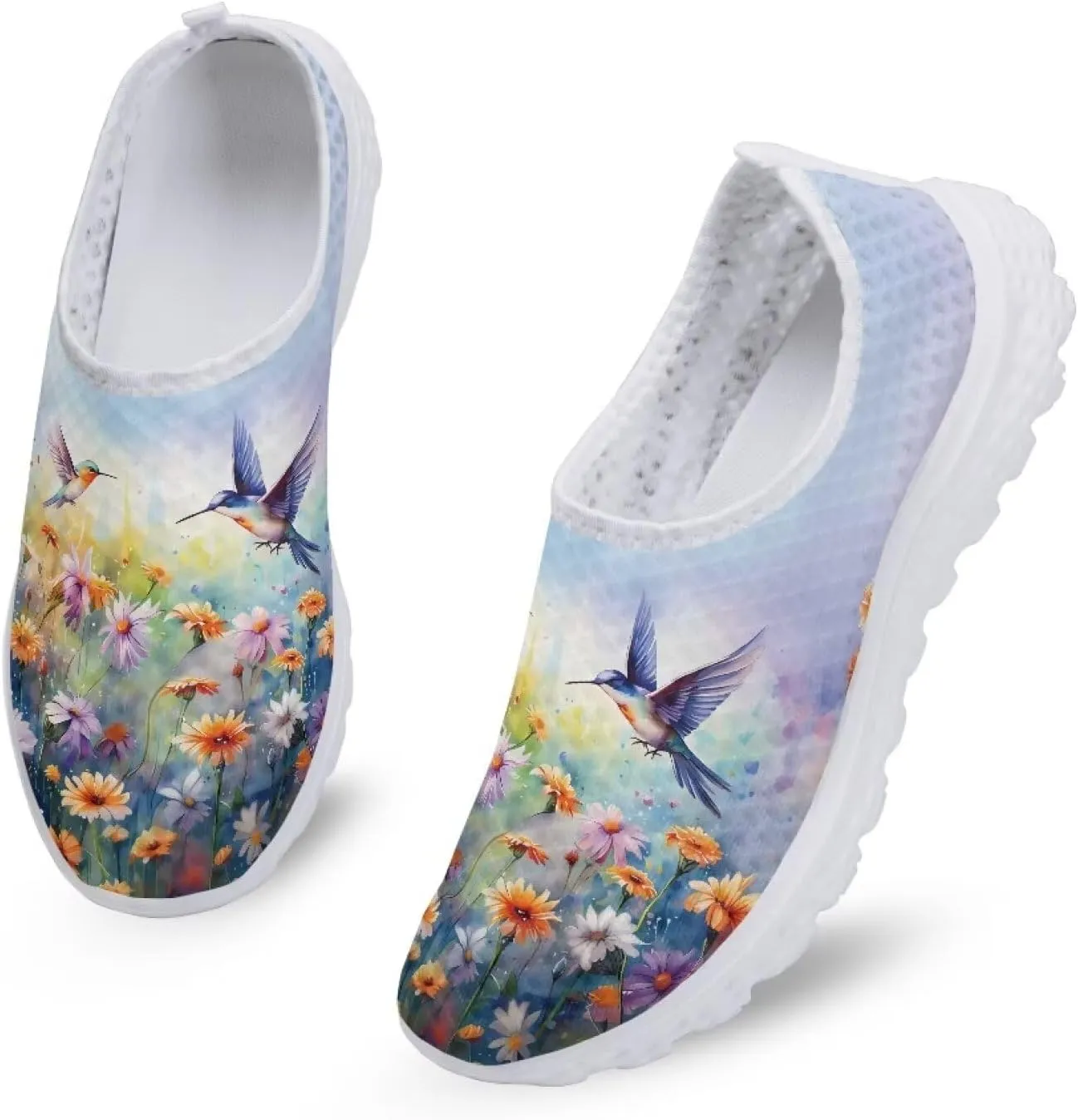 Kuiaobaty Women's Slip-Ons Men's Walking Shoes Fashion Sneakers Athletic Casual Footwear Lightweight Breathable Loafers