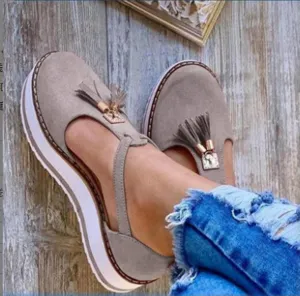 Ladmiple Platform Shoes For Women Dressy Size 11 Women's Low Top Sneakers Slip On Canvas Shoes Comfort Platform Walking Shoes Dressy Casual Summer Fashion Non Slip Flats Loafers