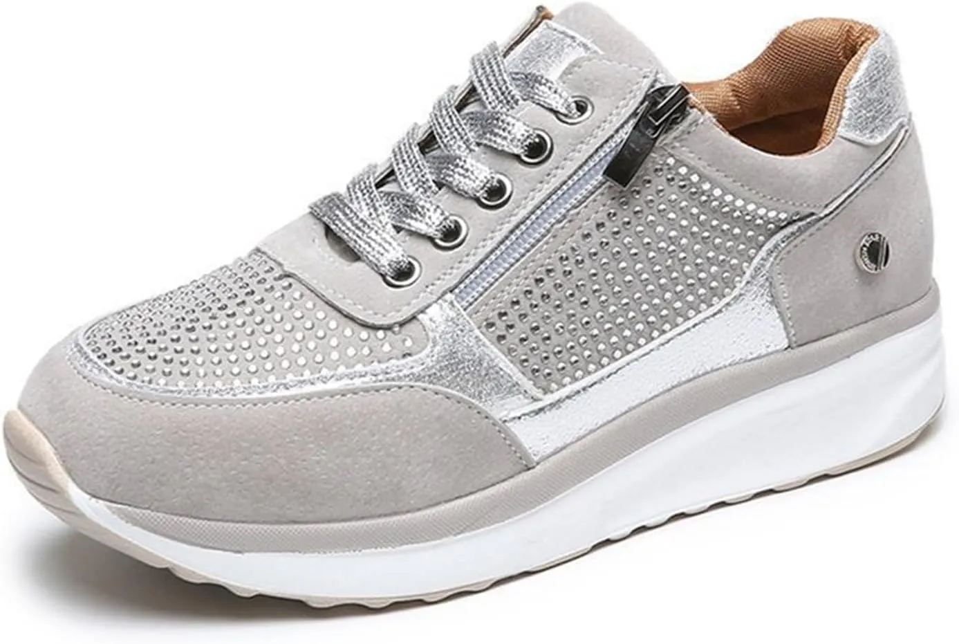 Ladmiple Shoes For Women Sneakers Slip Ons Lace ups Casual Leather Walking Shoes Summer Fashion Platform Flats Loafers